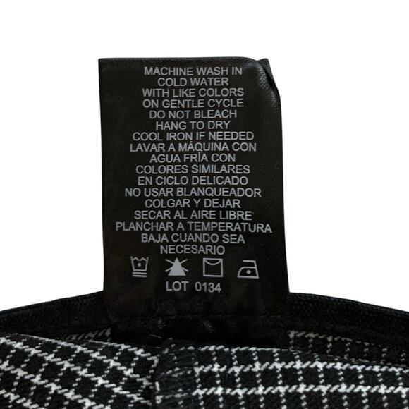 New Hilary Radley Pants Pull On Tummy Control Black White Check Women's XL - Picture 12 of 12